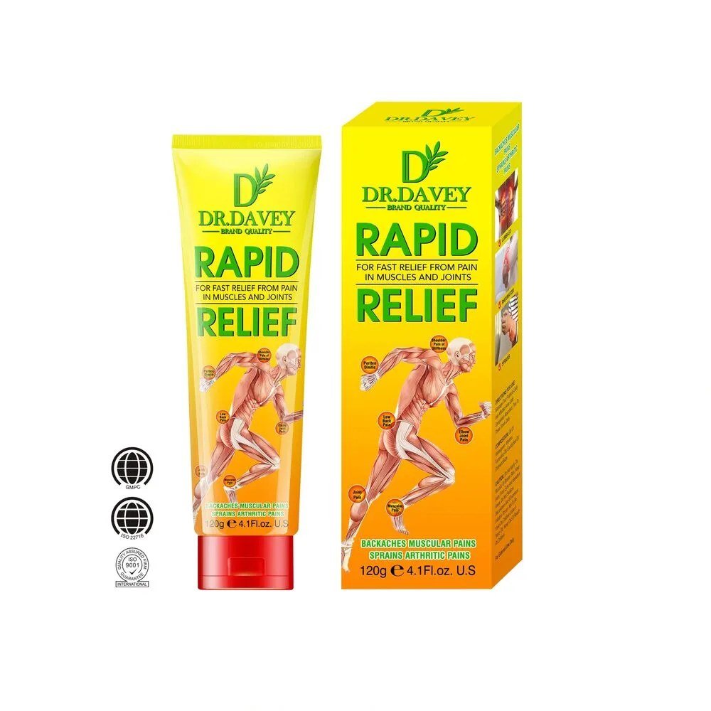 Creme para Dores Musculares (Dr. Davey Rapid Relief 120 g) - 800 MT
