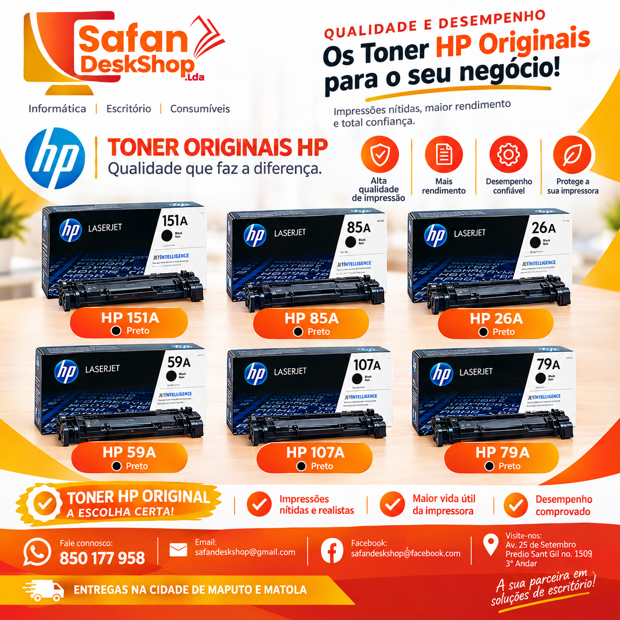 TONER DA HP 100% ORIGINAIS